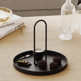 Accesoriu metalic decorativ Simi, Negru, 20.5x18 cm