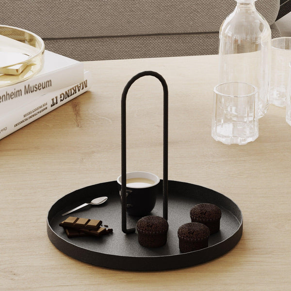 Accesoriu metalic decorativ Simi, Negru, 21x18 cm