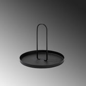 Accesoriu metalic decorativ Simi, Negru, 20.5x18 cm