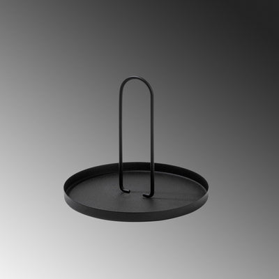 Accesoriu metalic decorativ Simi, Negru, 20.5x18 cm