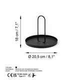 Accesoriu metalic decorativ Simi, Negru, 20.5x18 cm