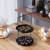 Accesoriu metalic decorativ Tilos, Negru, 21x33 cm