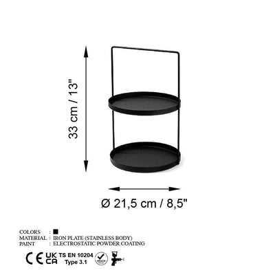 Accesoriu metalic decorativ Tilos, Negru, 21x33 cm