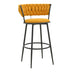 Scaun De Bar Alkia I taburet de bar galbena, 50x56x95 cm
