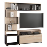 Ansamblu Comoda TV Jasper, Wenge, 151x37x169 cm