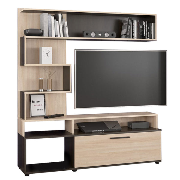 Ansamblu Comoda TV Jasper, Wenge, 151x37x169 cm