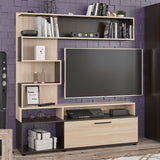 Ansamblu Comoda TV Jasper, Wenge, 151x37x169 cm