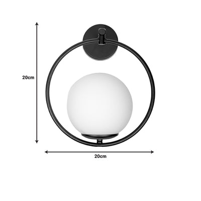 Aplica Blento metal, negru, D20x20 cm, imagine suplimentara