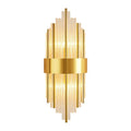 Aplica de perete cu design elegant Fenzy, metal, aurie-alba, 20x60 cm