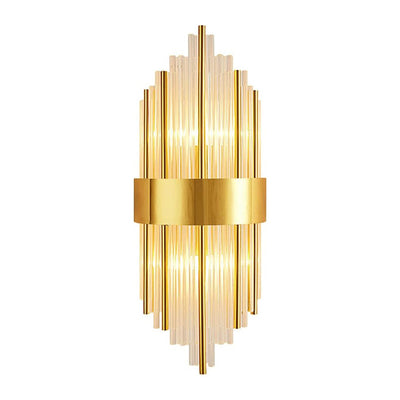 Aplica de perete cu design elegant Fenzy, metal, aurie-alba, 20x60 cm
