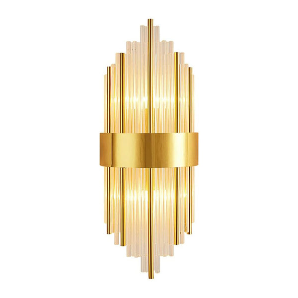 Aplica de perete cu design elegant Fenzy, metal, aurie-alba, 20x60 cm