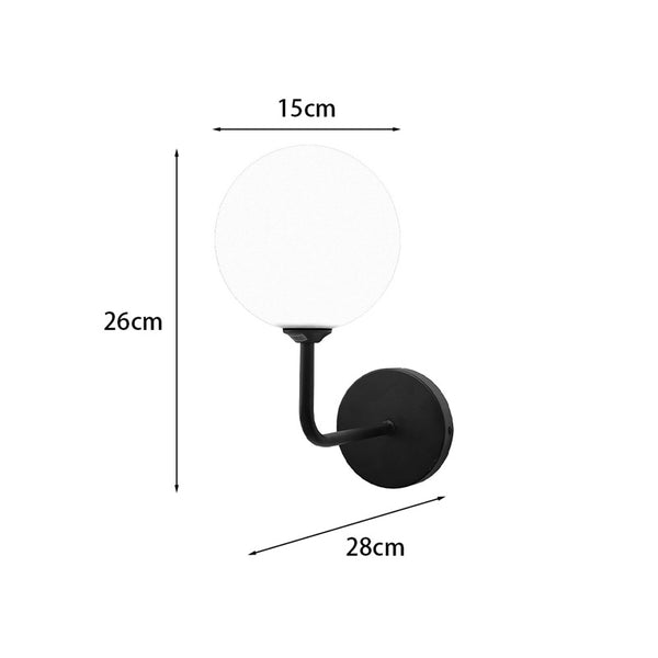 Aplica de perete cu functie G9 Cebron, metal, Negru-Alb, 15x25x28 cm