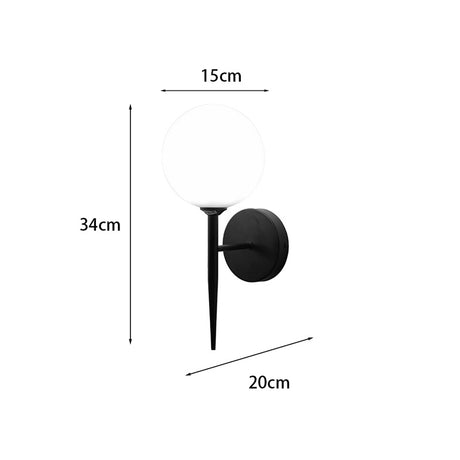 Aplica de perete cu iluminare G9 Kerlibin, metal, Negru-Alb, 13x18x34 cm