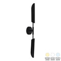 Aplica de perete Goroga, Metal, Negru, 12x78 cm