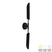 Aplica de perete Goroga, Metal, Negru, 12x78 cm