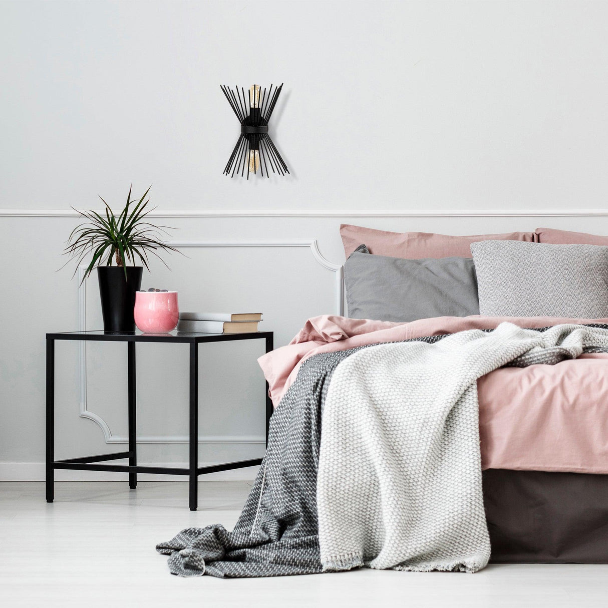 Aplica de perete Kirpi, Negru