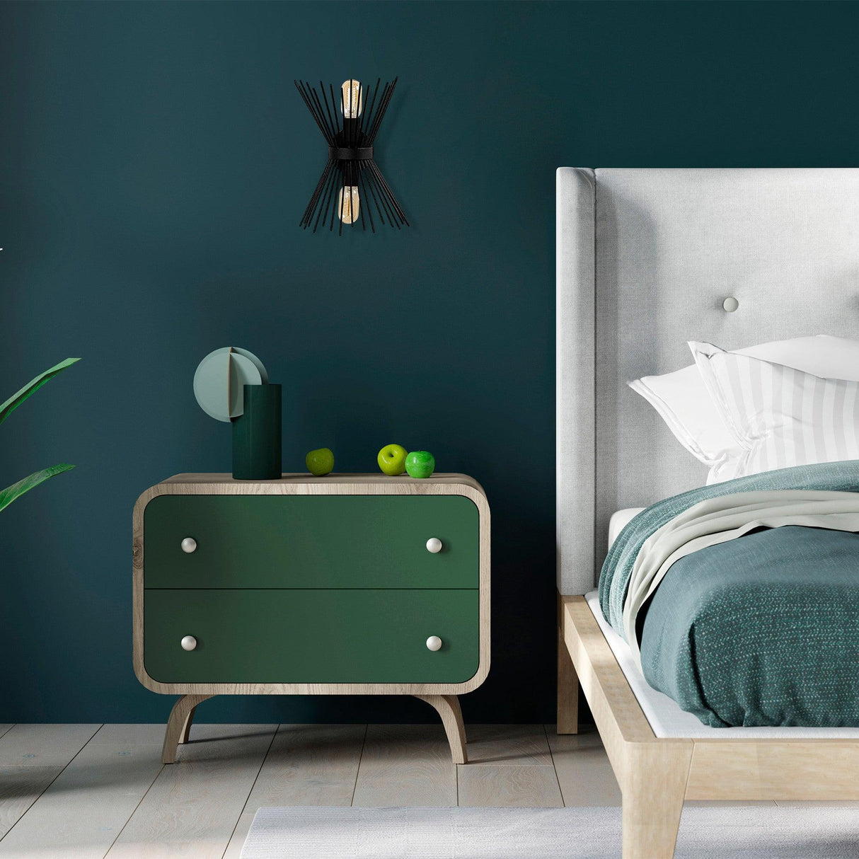 Aplica de perete Kirpi, Negru