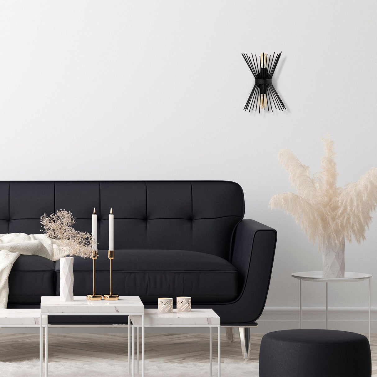 Aplica de perete Kirpi, Negru