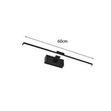Aplica perete LED Debiwen, metal, Negru, 60x10 cm