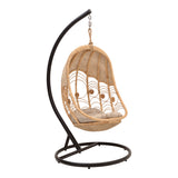 Balansoar cu picior de gradina Labreone Boho, Natural, 82x82x200 cm