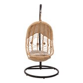 Balansoar cu picior de gradina Labreone Boho, Natural, 82x82x200 cm, detaliu produs