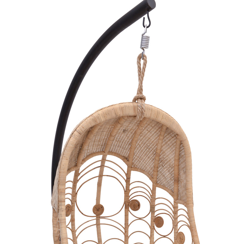 Balansoar cu picior de gradina Labreone Boho, Natural, 82x82x200 cm