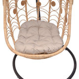 Balansoar cu picior de gradina Labreone Boho, Natural, 82x82x200 cm