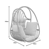 Balansoar de gradina Jorg Boho, Natural, 80x59x105 cm