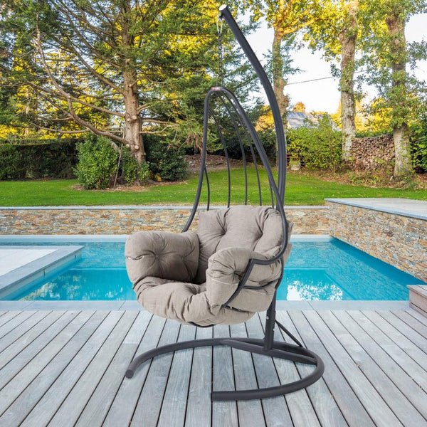 Balansoar de gradina Melike, Crem, 115x218x60 cm