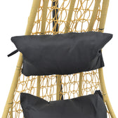 Balansoar de gradina Soleil cu structura Natural si metal, negru, 103x83x200 cm, detaliu produs
