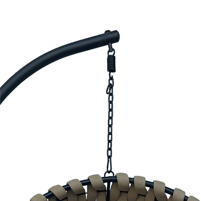 Balansoar Makito, Negru, PVC, Bej-Gri, 100x105x195 cm