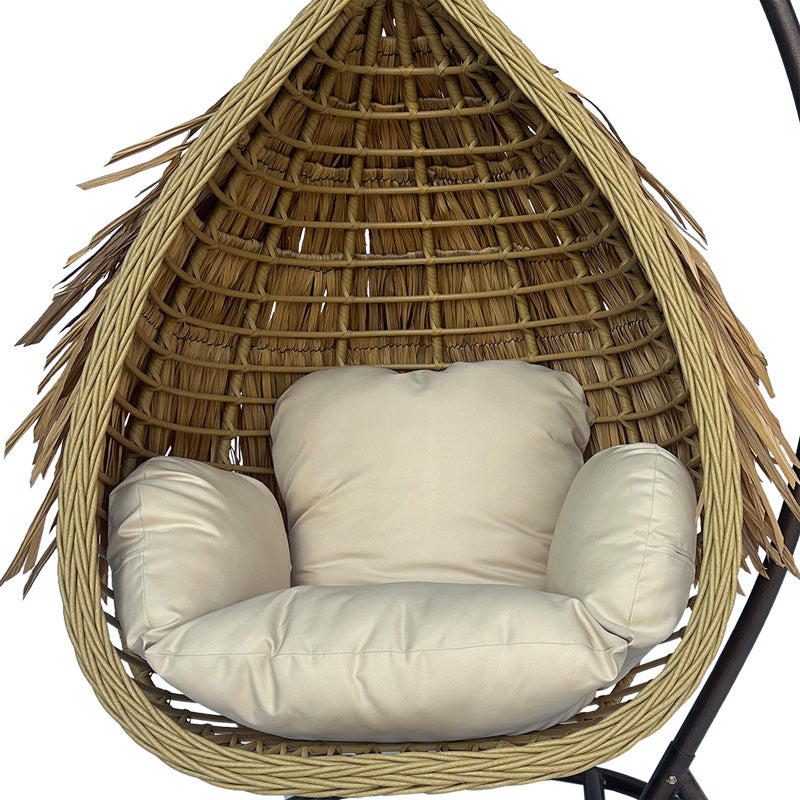 Balansoar Varur, Ratan, Bej, 120x105x195 cm