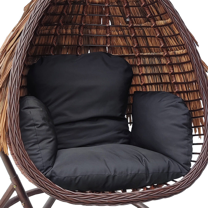 Balansoar Varur, Maro-Negru, Ratan, 120x105x195 cm