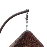 Balansoar Varur, Maro-Negru, Ratan, 120x105x195 cm