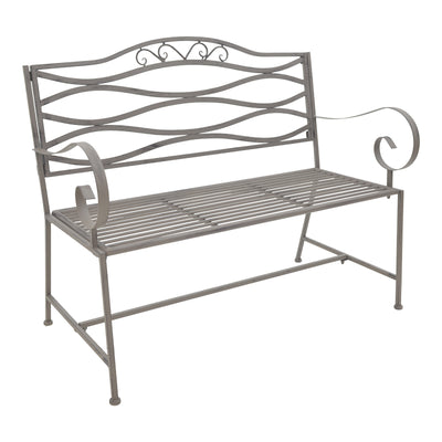 mobilier de gradina Banca metal de gradina Benko bronz 114x45x95 cm