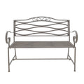 Banca metal de gradina Benko, bronz, 114x45x95 cm, imagine suplimentara