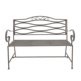 Banca metal de gradina Benko, bronz, 114x45x95 cm