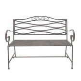 Banca metal de gradina Benko, bronz, 114x45x95 cm, imagine suplimentara