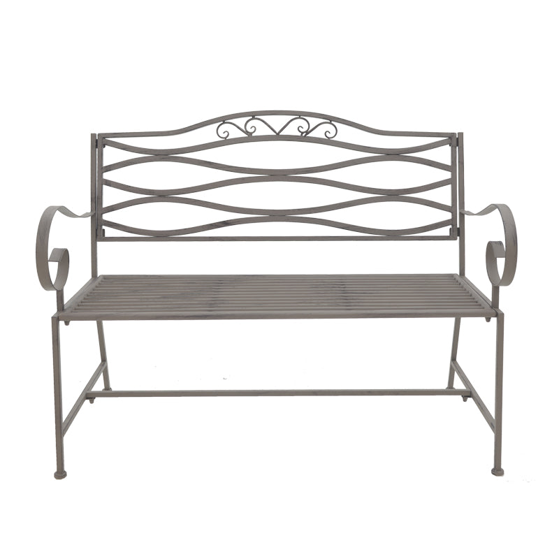 Banca metal de gradina Benko, bronz, 114x45x95 cm, imagine suplimentara