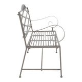Banca metal de gradina Benko, bronz, 114x45x95 cm