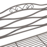 Banca metal de gradina Benko, bronz, 114x45x95 cm