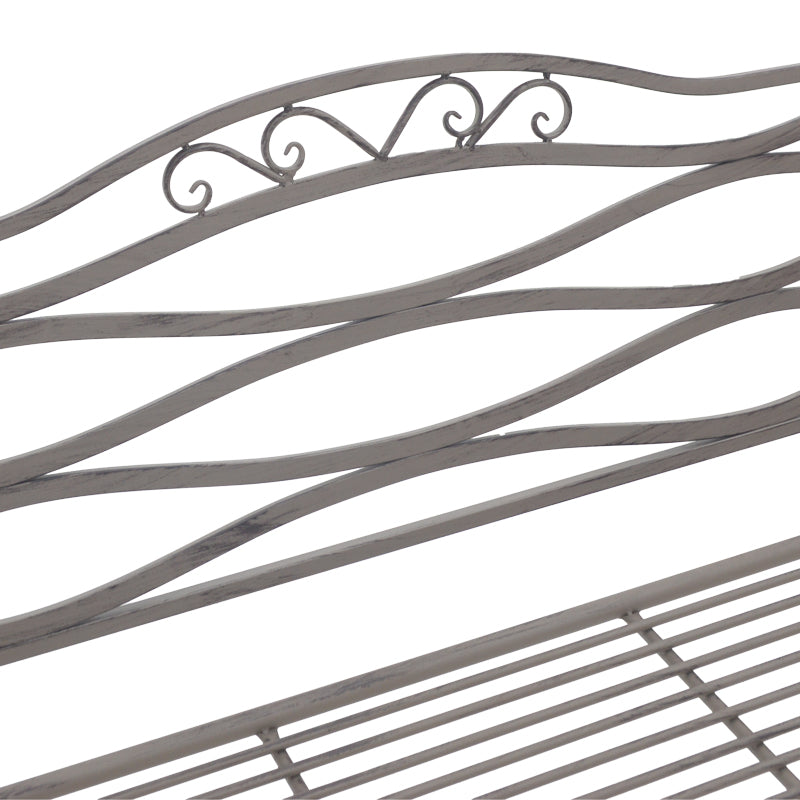 Banca metal de gradina Benko, bronz, 114x45x95 cm, perspectiva suplimentara