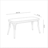 Bancă Oliver Bench 1, Negru, 49x41x100 cm