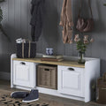 Banca pantofi Arthur I 8 perechi, Alb, 120x40x45 cm, imagine suplimentara