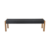 Bancuta de gradina Uma Boho, Natural - Negru, 120x45x40 cm - Negru