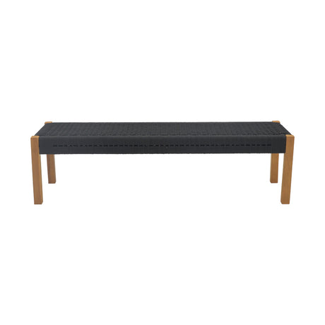 Bancuta de gradina Uma Boho, Negru, 120x45x40 cm