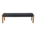 Bancuta de gradina Uma Boho, Negru, 150x45x40 cm, imagine suplimentara