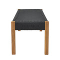 Bancuta de gradina Uma Boho, Negru, 150x45x40 cm, detaliu produs