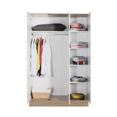 Dulap Haine Adore Base, 3 usi, Alb, 120x197x52 cm, perspectiva suplimentara