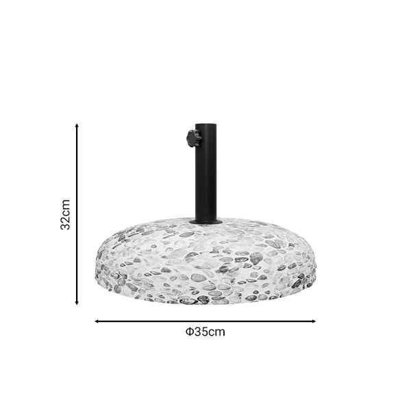 Baza de umbrela de ciment cu 15kg D35cm, 35x35x32 cm